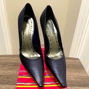 BCBGirls pointed toe heels, indigo blue, size 7.5